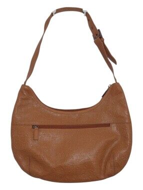 Stone Mountain Bag Embossed Tan Leather Shoulder Hobo Purse